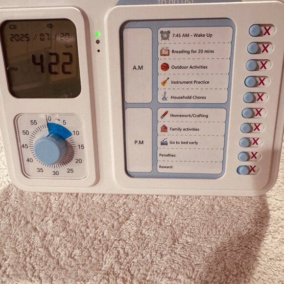 "Task Timer Planning Board with Visual Timer," also referred to as a "Visual Tim - Picture 5 of 8